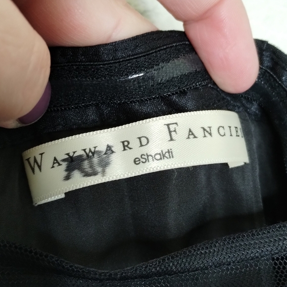 EShakti Wayward Fancies Black Floral Embellished Illusion Tulle & Dupioni Dress - Picture 8 of 10